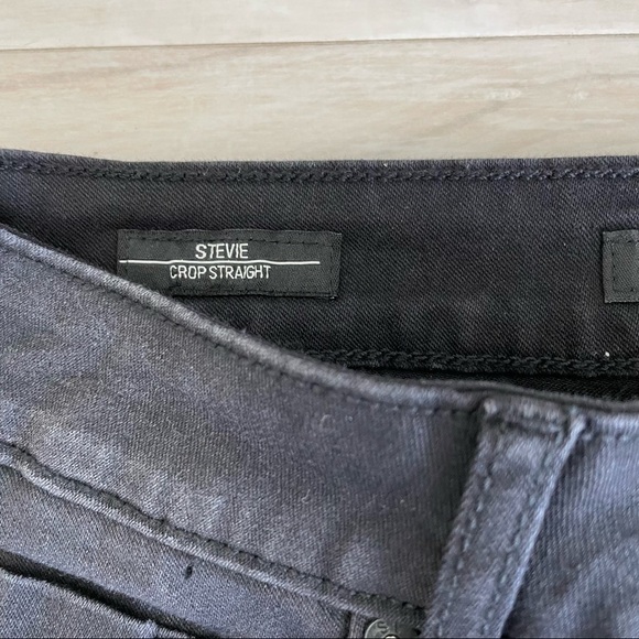 NWT Vigoss Black Stevie High Rise Cropped Straight Jeans - Picture 6 of 6